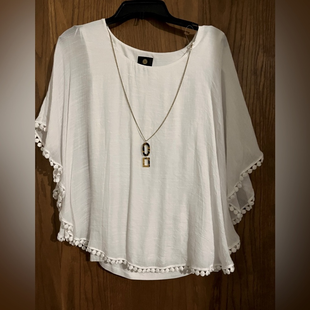 White flowy Womens Top